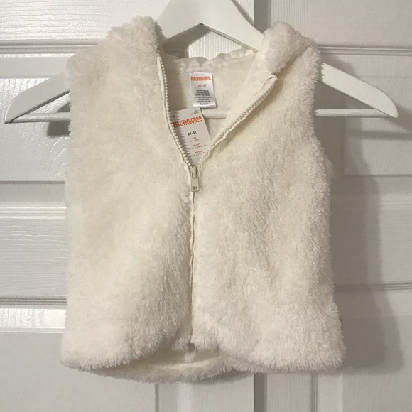 Gymboree Girls Toddler Hooded Furry Vest